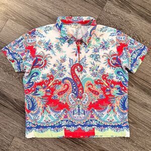 Etro Women’s Short Sleeve Paisley Polo